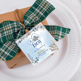 A Boy Is Brewing Tea Party Boy Baby shower Bedankjes Labels