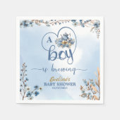 A Boy Is Brewing Tea Party Boy Baby shower Servet (Voorkant)
