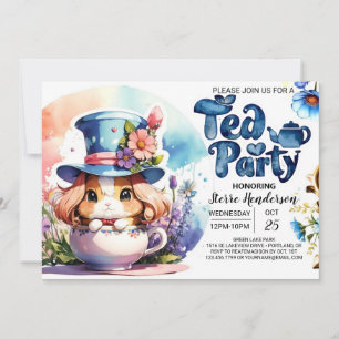 A Boy's Wonderland Tea Party Douche Kaart