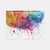 A brain divided between logical and creative sides fleece deken (Voorkant (Horizontaal))