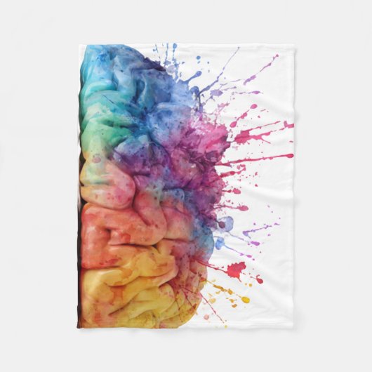 A brain divided between logical and creative sides fleece deken (Voorkant)