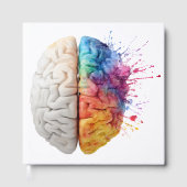 A brain divided between logical and creative sides gastenboek (Voorkant)
