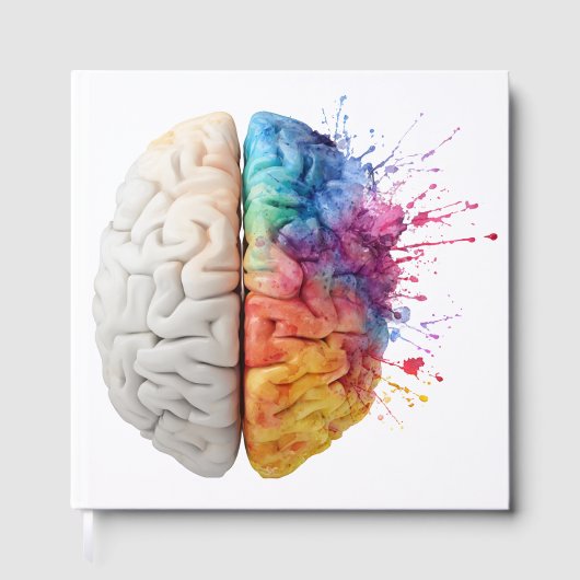 A brain divided between logical and creative sides gastenboek (Voorkant)