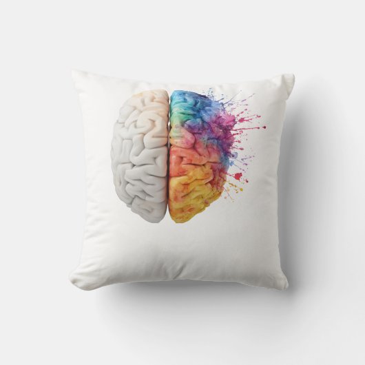 A brain divided between logical and creative sides kussen (Voorkant)
