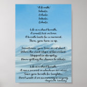 "A Breathe" gedicht door Angela M. Sekelsky Poster (Voorkant)