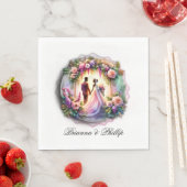 A Bride and Groom Moonlight Floral Wedding  Servet (Insitu)