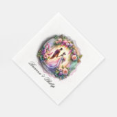 A Bride and Groom Moonlight Floral Wedding  Servet (Hoek)