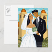 A Bride en Groom Briefkaart (Voorkant / Achterkant)