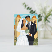 A Bride en Groom Briefkaart (Staand voorkant)