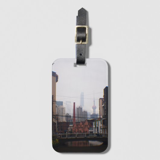 A Bridge in Shanghai Bagagelabel (Voorkant (verticaal))