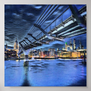 A bridge over water poster