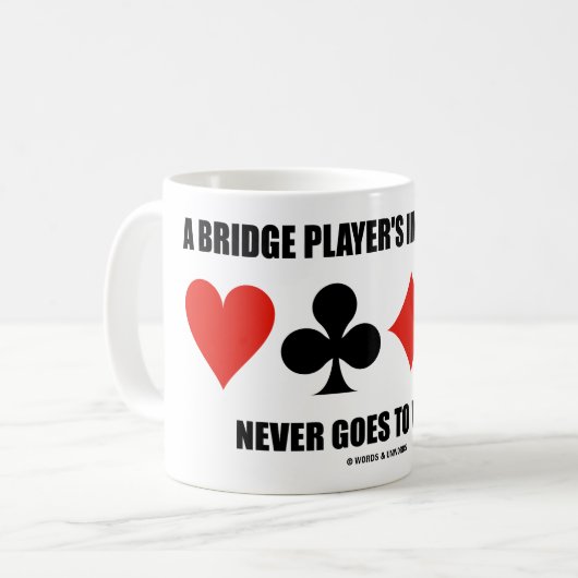 A Bridge Player's Imagination Never Goes To Waste Koffiemok (Voorkant links)