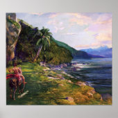 "A Bridle Path in Tahiti" - John La Farge Poster (Voorkant)
