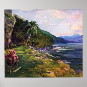 "A Bridle Path in Tahiti" - John La Farge Poster