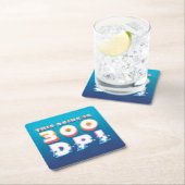 A bright, retro-digital coaster kartonnen onderzetters (Insitu)