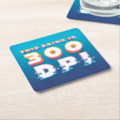 A bright, retro-digital coaster kartonnen onderzetters (Schuin)