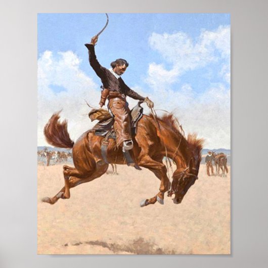 A Buck Jumper 1893 - Frederic Remington Poster (Voorkant)