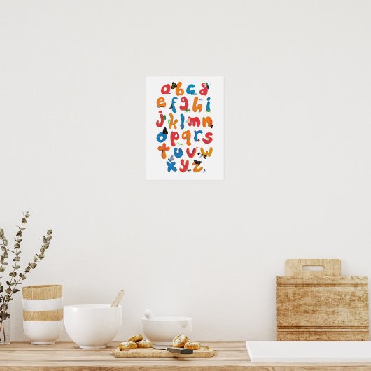 A Bug Collection Alphabet Children Wall Art Poster (Keuken)