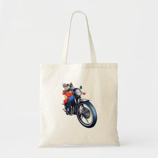 A BULLDOG RIDING BIKE TOTE BAG (Voorkant)