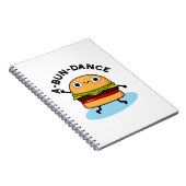 A-bun-dance Grappige Dansende Hamburger Woordspeli Notitieboek (Rechterzijde)