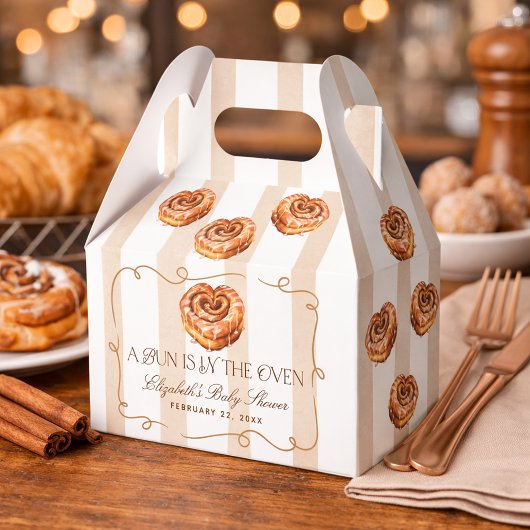 A Bun in the Oven Cinnamon Roll Theme Baby Shower Bedankdoosjes
