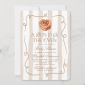 A Bun in the Oven Cinnamon Roll Theme Baby Shower Kaart (Voorkant)