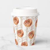 A Bun in the Oven Cinnamon Roll Theme Baby Shower Papieren Bekers (Achterkant)