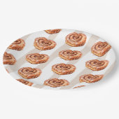 A Bun in the Oven Cinnamon Roll Theme Baby Shower Papieren Bordje (Gekanteld)