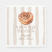 A Bun in the Oven Cinnamon Roll Theme Baby Shower Servet (Voorkant)