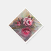 a Bunch of Pink Roses Painting done in Acrylic Servet (Hoek)