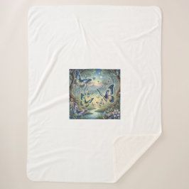 A Butterfly Dreamscape Sherpa Deken