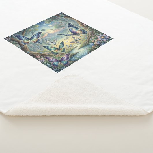 A Butterfly Dreamscape Sherpa Deken (3/4)