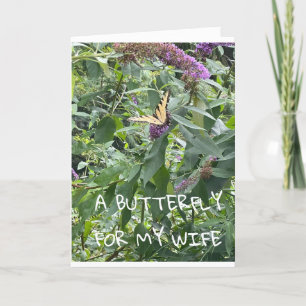 A **BUTTERFLY** VOOR MIJN **WIFE** GROTE DAG KAART