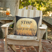 A buzzing black pillow with bee quotes. buitenkussen (Stoel)