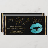 *A Cadeaubon  Blauwgroen lipstick (Voorkant / Achterkant)