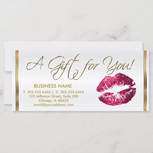 *A Cadeaubon Hot Pink Lipstick Business 2 (Voorkant)