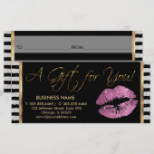 *A Cadeaubon voor roze lipstick Business 3 (Voorkant / Achterkant)