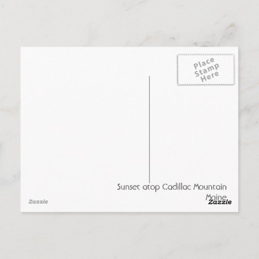 A Cadillac Sunset Briefkaart (Achterkant)