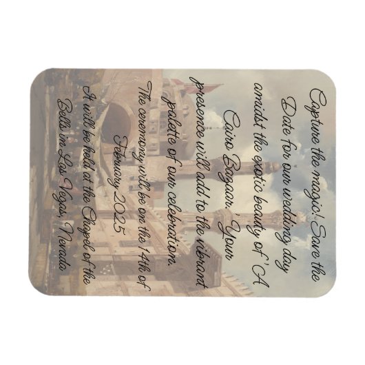 'A Cairo Bazaar' bewaart de datum Magneet (Horizontaal)