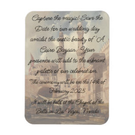 'A Cairo Bazaar' bewaart de datum Magneet