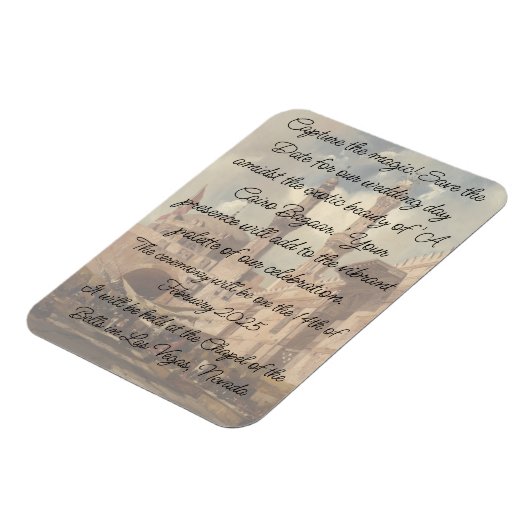 'A Cairo Bazaar' bewaart de datum Magneet (Linkerzijde)