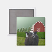 A Calf's eerste kerstmagneet Magneet (Voorkant / Achterkant)