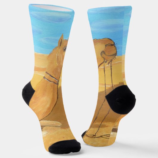 A camel socks  sokken (Gebogen)