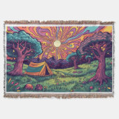 A camping design throw blanket deken (Voorkant)