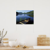 A canoe rests on the shore of Little Long Pond Poster (Keuken)