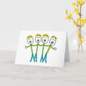 A Cappella Stickmen Kaart (Gele Bloem)