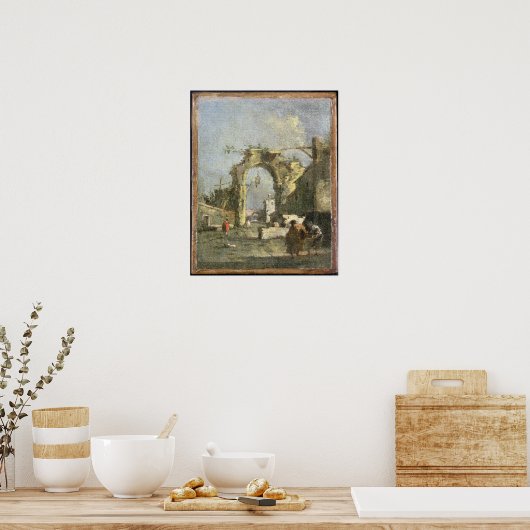 A Capriccio - Ruins, 18e eeuw Poster (Keuken)
