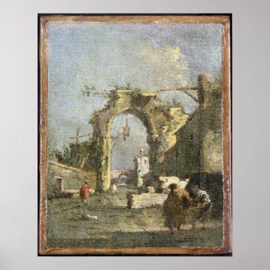 A Capriccio - Ruins, 18e eeuw Poster (Voorkant)