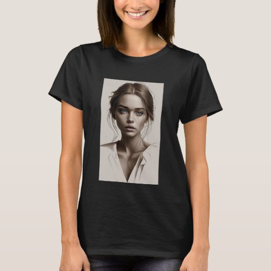 a captivate minimalist portrait of young woman t-shirt (Voorkant)