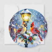 A Cardinal Christmas Photo Template Personalized Feestdagenkaart (Voorkant)